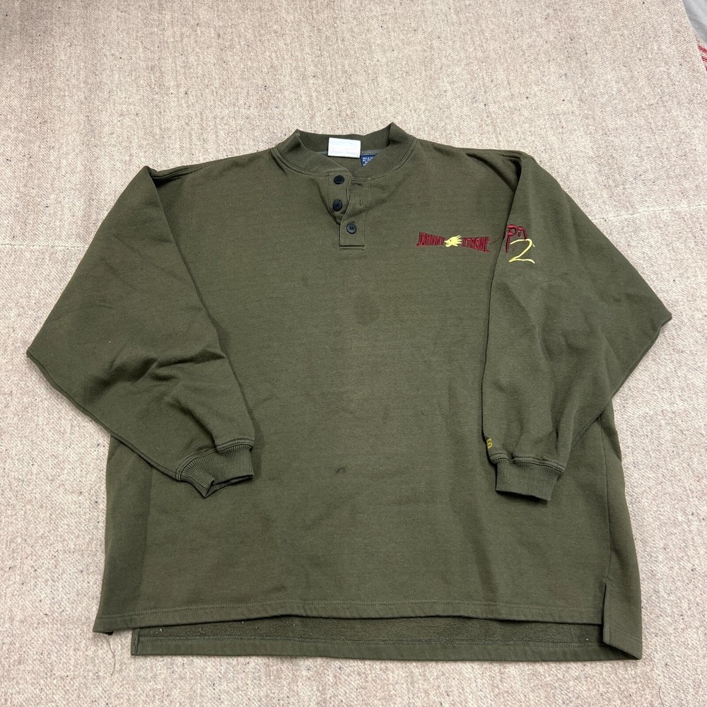 Vintage Johnny‎ Extreme Sweatshirt Mens XL Green 1990s ESPN 2